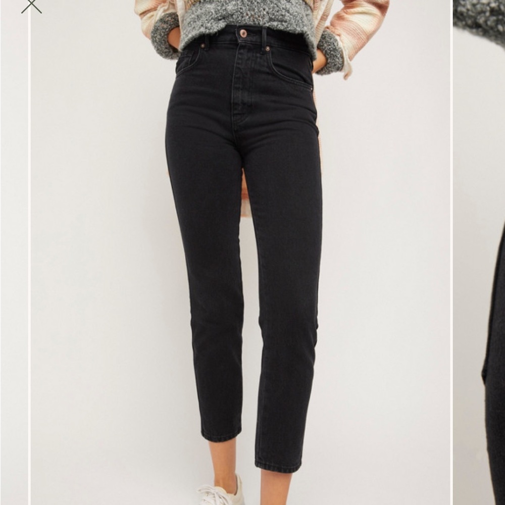 Free People Stovepipe Straight Black Jeans